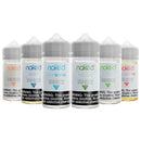 60ml Bottles of Naked 100 MENTHOL eLiquids Collection with a warning sign - VJD Wholesale