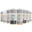 60ml bottles of Naked 100 ORIGINAL eLiquids Collection with a warning sign - VJD Wholesale